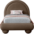 Meridian Furniture Madrid Brown Velvet Twin Bed