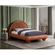 Meridian Furniture Madrid Cognac Velvet Full Bed