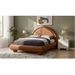 Meridian Furniture Madrid Cognac Velvet Full Bed