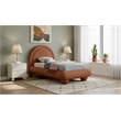 Meridian Furniture Madrid Cognac Velvet Twin Bed