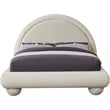 Meridian Furniture Madrid Cream Velvet Queen Bed