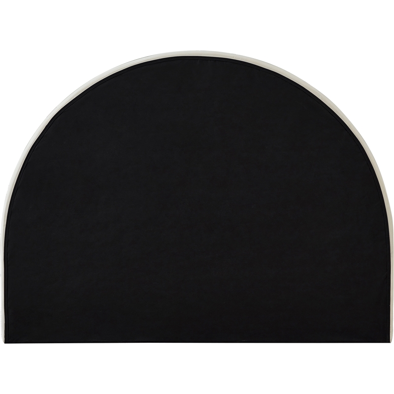 Meridian Furniture Madrid Cream Velvet Queen Bed