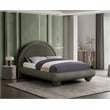 Meridian Furniture Madrid Green Velvet Queen Bed