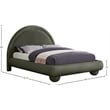 Meridian Furniture Madrid Green Velvet Queen Bed