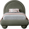 Meridian Furniture Madrid Green Velvet Twin Bed
