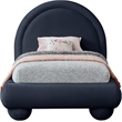 Meridian Furniture Madrid Navy Velvet Twin Bed