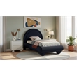 Meridian Furniture Madrid Navy Velvet Twin Bed