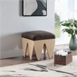 Meridian Furniture Altair Brown Velour Fur Fabric Bench