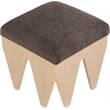 Meridian Furniture Altair Brown Velour Fur Fabric Bench