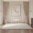Meridian Furniture Altair Cream Velour Fur Fabric Bench