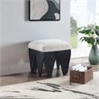 Meridian Furniture Altair Cream Velour Fur Fabric Bench