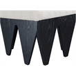 Meridian Furniture Altair Cream Velour Fur Fabric Bench