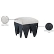 Meridian Furniture Altair Cream Velour Fur Fabric Bench
