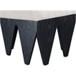 Meridian Furniture Altair Cream Velour Fur Fabric Bench