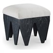 Meridian Furniture Altair Cream Velour Fur Fabric Bench