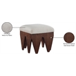 Meridian Furniture Altair Beige Velour Fur Fabric Bench