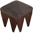 Meridian Furniture Altair Brown Velour Fur Fabric Bench