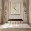 Meridian Furniture Altair Black Velour Fur Fabric Bench