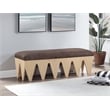 Meridian Furniture Altair Brown Velour Fur Fabric Bench