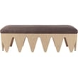 Meridian Furniture Altair Brown Velour Fur Fabric Bench