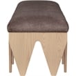 Meridian Furniture Altair Brown Velour Fur Fabric Bench