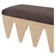 Meridian Furniture Altair Brown Velour Fur Fabric Bench