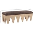 Meridian Furniture Altair Brown Velour Fur Fabric Bench