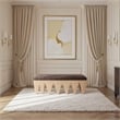 Meridian Furniture Altair Brown Velour Fur Fabric Bench