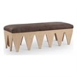 Meridian Furniture Altair Brown Velour Fur Fabric Bench