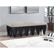 Meridian Furniture Altair Beige Velour Fur Fabric Bench
