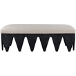 Meridian Furniture Altair Beige Velour Fur Fabric Bench