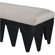Meridian Furniture Altair Beige Velour Fur Fabric Bench