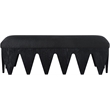 Meridian Furniture Altair Black Velour Fur Fabric Bench