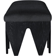 Meridian Furniture Altair Black Velour Fur Fabric Bench