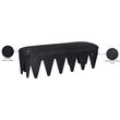 Meridian Furniture Altair Black Velour Fur Fabric Bench