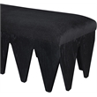 Meridian Furniture Altair Black Velour Fur Fabric Bench