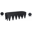 Meridian Furniture Altair Black Velour Fur Fabric Bench