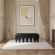 Meridian Furniture Altair Black Velour Fur Fabric Bench
