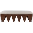 Meridian Furniture Altair Beige Velour Fur Fabric Bench