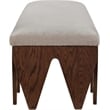 Meridian Furniture Altair Beige Velour Fur Fabric Bench