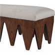 Meridian Furniture Altair Beige Velour Fur Fabric Bench