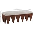Meridian Furniture Altair Beige Velour Fur Fabric Bench