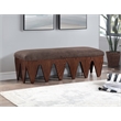 Meridian Furniture Altair Brown Velour Fur Fabric Bench