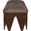 Meridian Furniture Altair Brown Velour Fur Fabric Bench