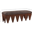 Meridian Furniture Altair Brown Velour Fur Fabric Bench