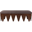 Meridian Furniture Altair Brown Velour Fur Fabric Bench