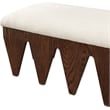Meridian Furniture Altair Cream Velour Fur Fabric Bench