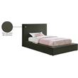 Meridian Furniture Dorian Green Velvet Twin Bed