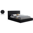 Meridian Furniture Dorian Black Velvet Queen Bed
