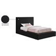 Meridian Furniture Dorian Black Velvet Twin Bed